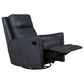 Bradington-Young Leather Swivel Glider Manual Recliner in Blue, , large