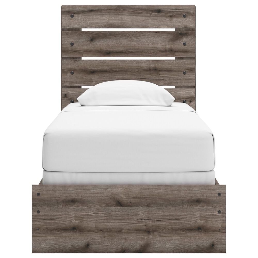 Ashley Graystorm Twin Panel Bed in Brown Gray, , large