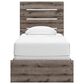 Ashley Graystorm Twin Panel Bed in Brown Gray, , large