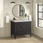 James Martin Vanities Myrrin 36" Vanity in Carbon Oak with 3 cm Carrara White Marble Top, , large