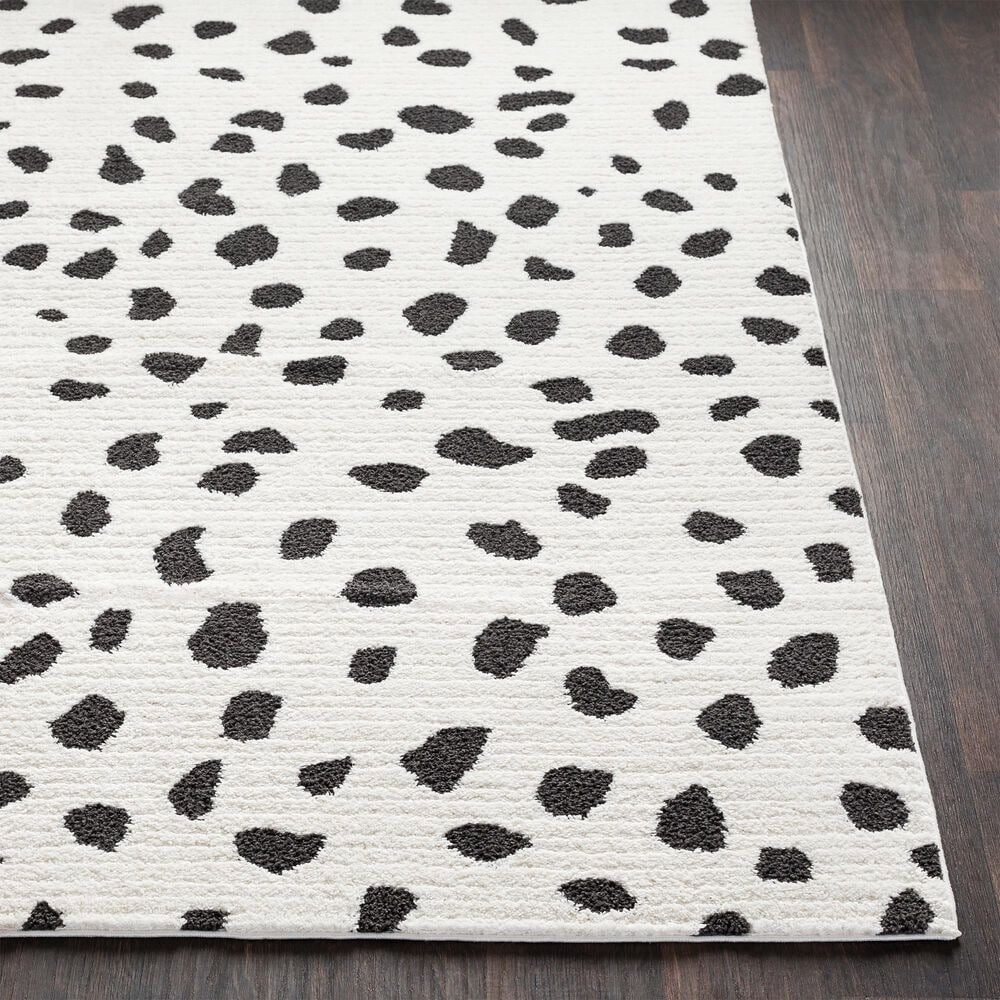 Surya Moroccan Shag Black and White 7&#39;10&quot; x 10&#39;2&quot; Area Rug, , large