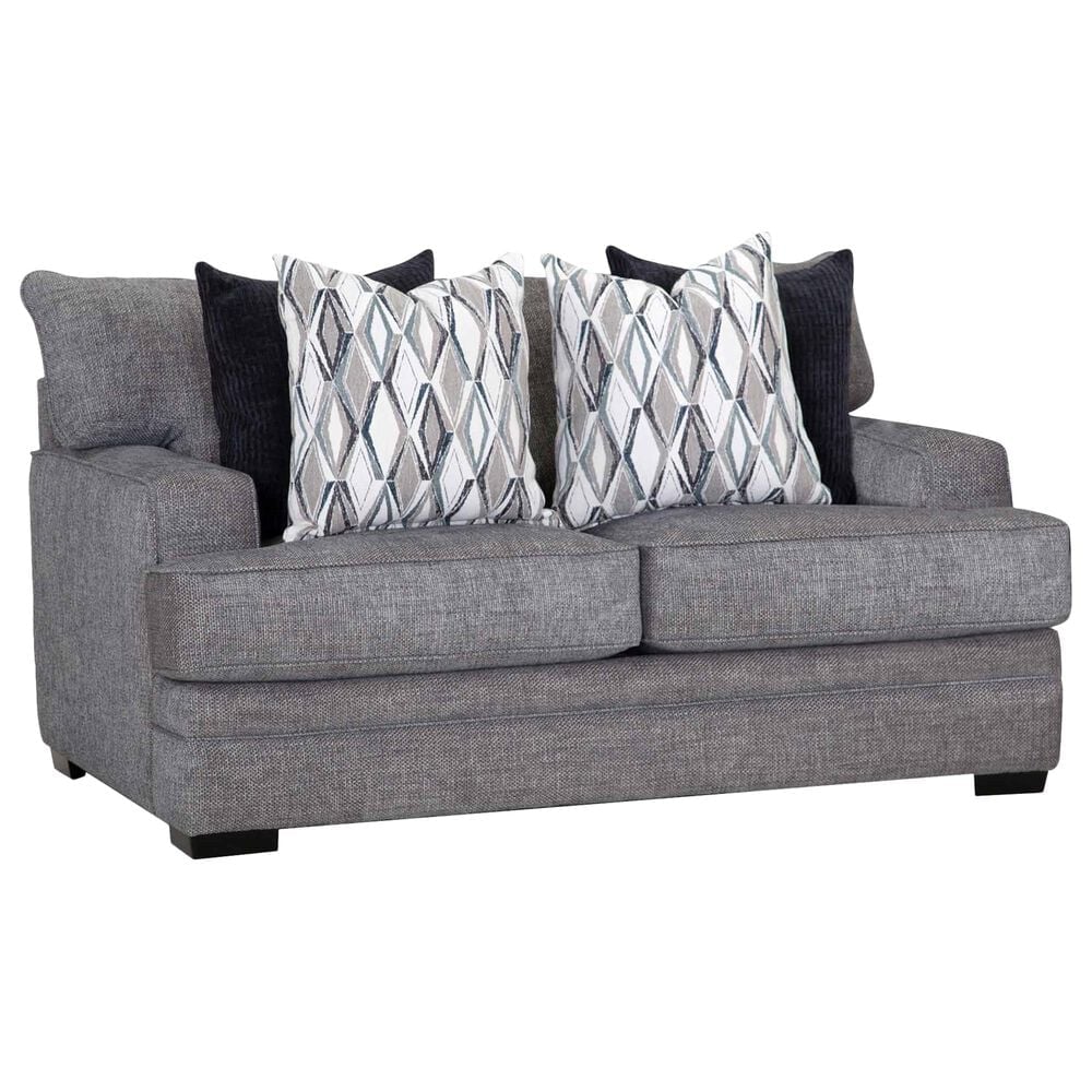 Moore Furniture Juno Stationary Loveseat in Crosby Denim, , large