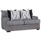 Moore Furniture Juno Stationary Loveseat in Crosby Denim, , large