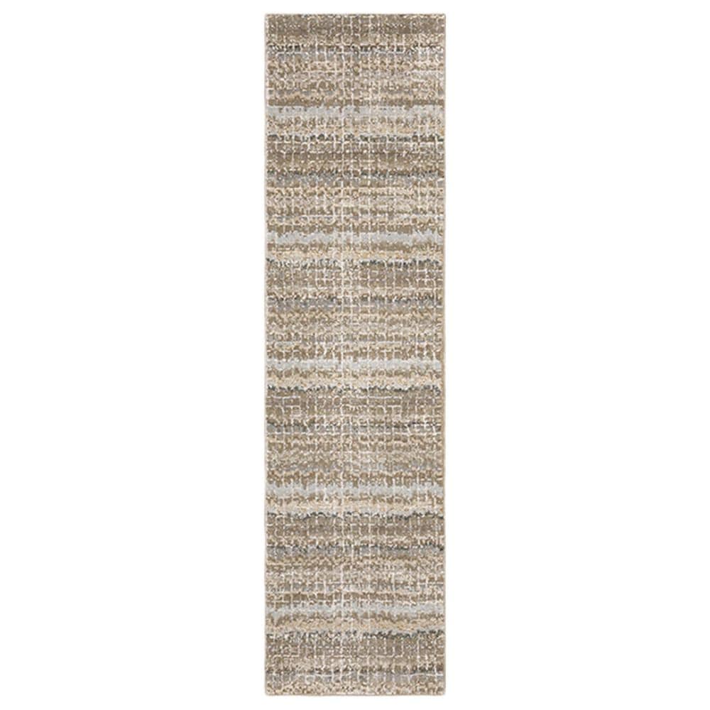 Oriental Weavers Atlas Stripe 747E0 2"3" x 8" Ivory and Gray Runner, , large