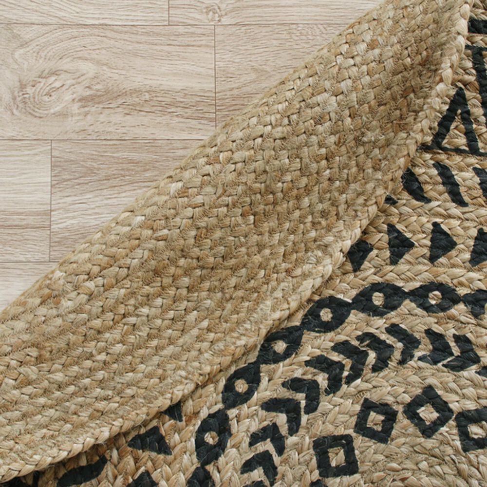 L&amp;R Resources Synergy 4&#39; Round Tan and Black Area Rug, , large
