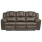 Ashley Lowilla Manual Reclining Sofa in Driftwood, , large