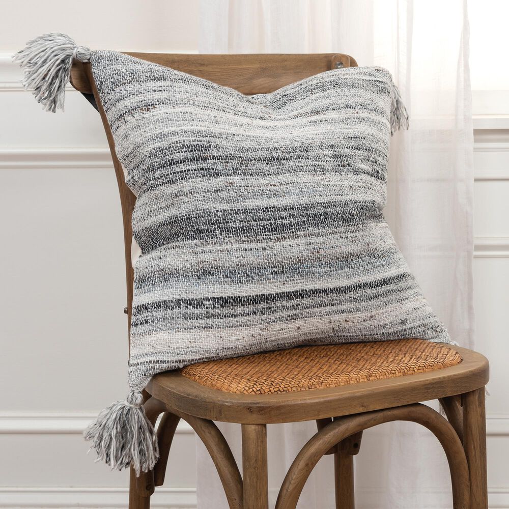 Rizzy Home 20&#39;&#39;X20&quot; Down Filled Pillow in Charcoal, , large