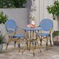 Hearth and Haven 3-Piece Outdoor Bistro Set in Dark Teal and White, , large
