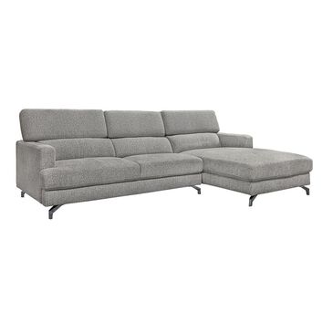 Homepoint Development Limited Marquez 2-Piece Right Facing Stationary Sectional with Chaise in Gray Fabric, , large