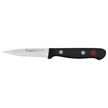 Wusthof Trident Gourmet 3" Spear Point Paring Knife in Stainless Steel and Black, , large