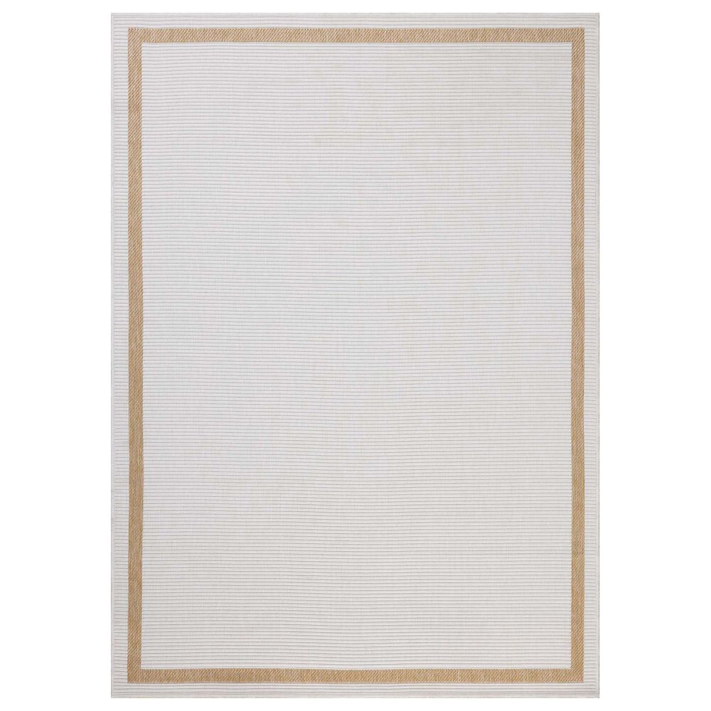 Loloi Easton Wheat and Ivory 4&#39; x 6&#39; Indoor/Outdoor Area Rug, , large