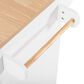 HOMLUX 56" Kitchen Island with Drop Leaf in White, , large