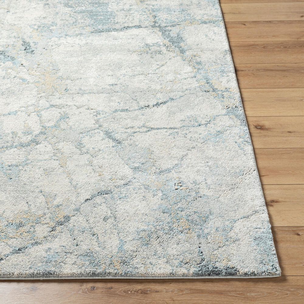 Surya Avellino 2&#39; x 2&#39;11&quot; Light Beige, Gray, Pale Blue, Tan, Deep Teal and Denim Area Rug, , large