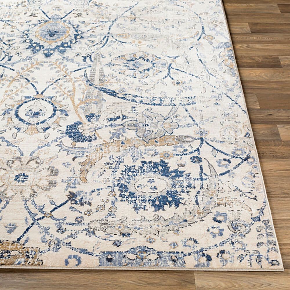 Surya Indigo IGO-2320 7'9" x 10'3" Blue, Beige and White Area Rug, , large