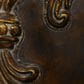 Maple and Jade Embossed Detail Fleur De Lis Decorative Charger with Stand in Brown, , large