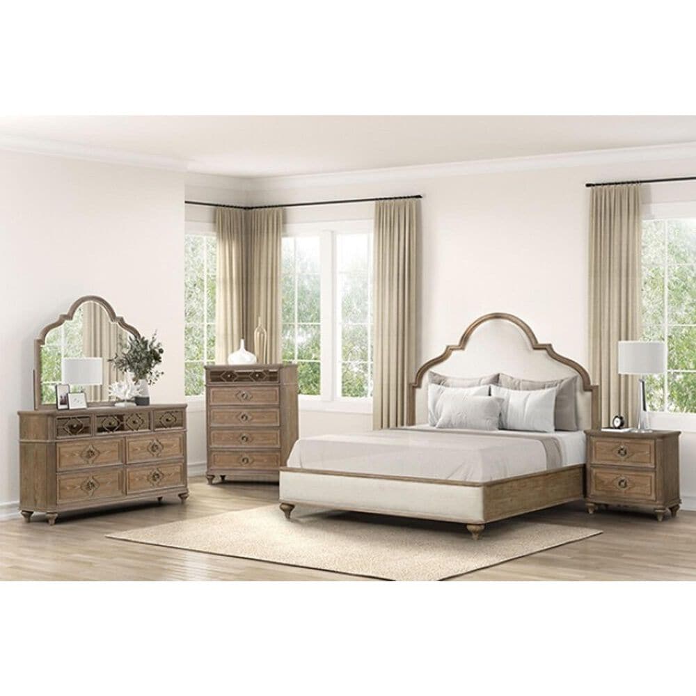 Furniture of America Lyris 2-Drawer Nightstand in Rustic Oak, , large