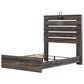 Ashley Drystan Full Panel Bed in Rustic Brown with USB Ports, , large