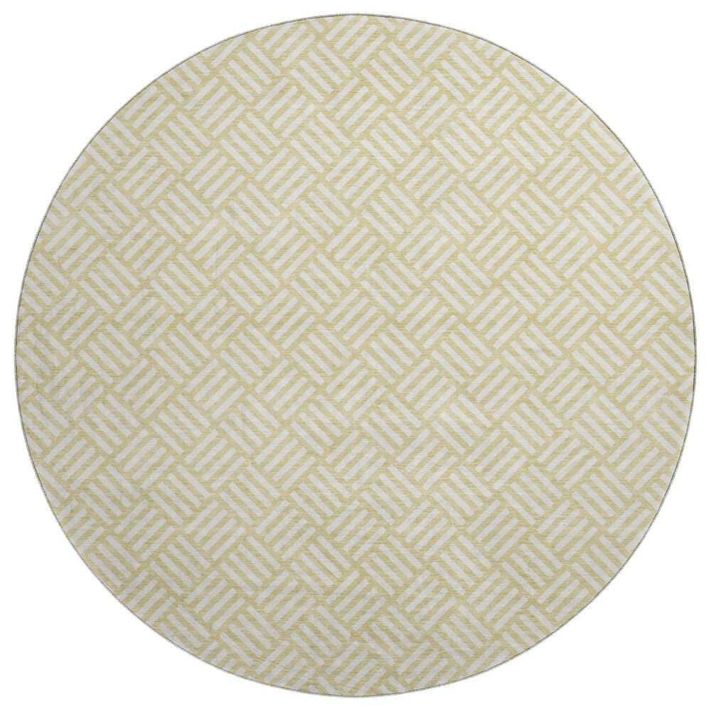 Dalyn Rug Company The Reserve TR3 Wheat 8" Round Indoor/Outdoor Area Rug, , large