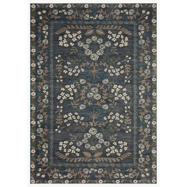 Rifle Paper Co. x Loloi Fiore FIO-01 6"3" x 9" Navy and Grey Area Rug, , large