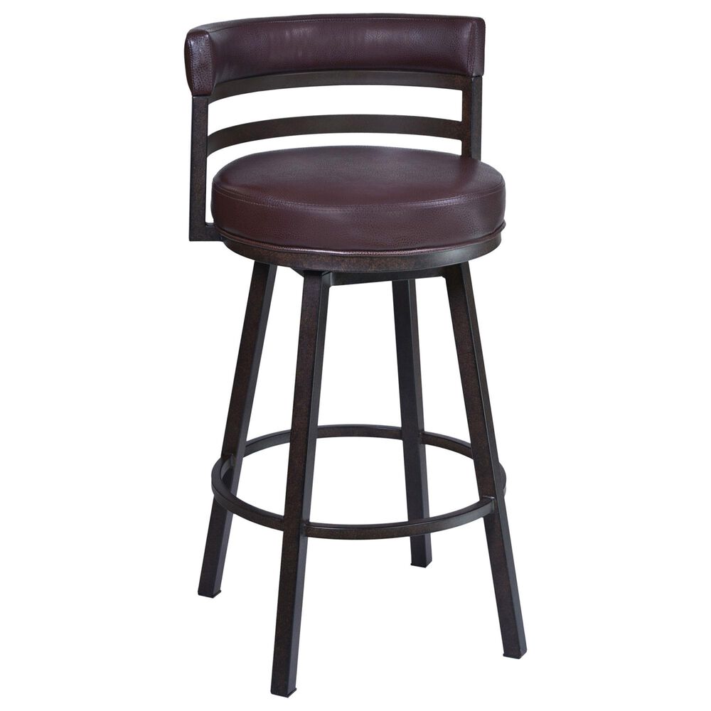 Blue River Titana 30" Swivel Barstool with Brown Cushion in Auburn Bay, , large