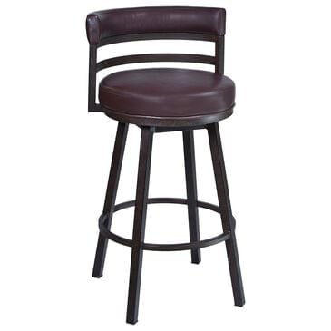 Blue River Titana 30" Swivel Barstool with Brown Cushion in Auburn Bay, , large