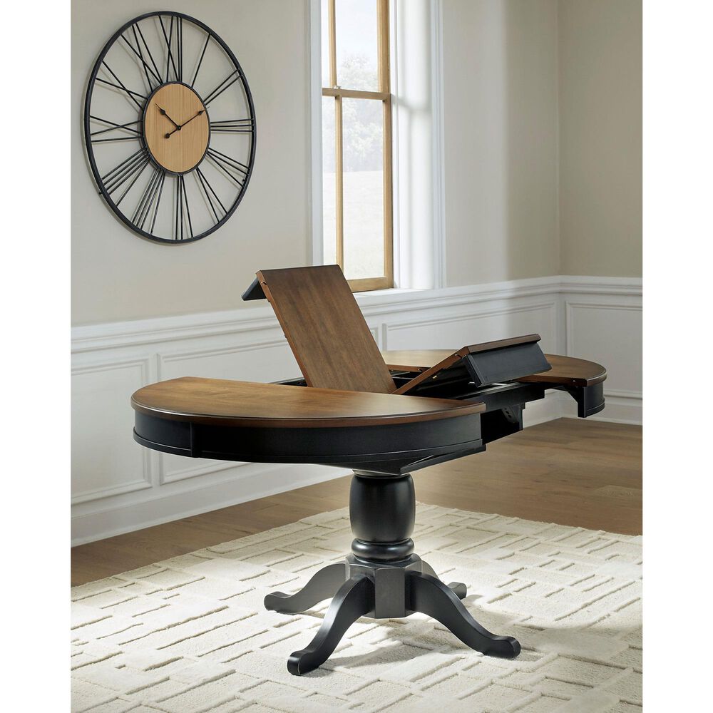 Ashley Clorazi 5-Piece Oval Dining Set in Black and Brown, , large