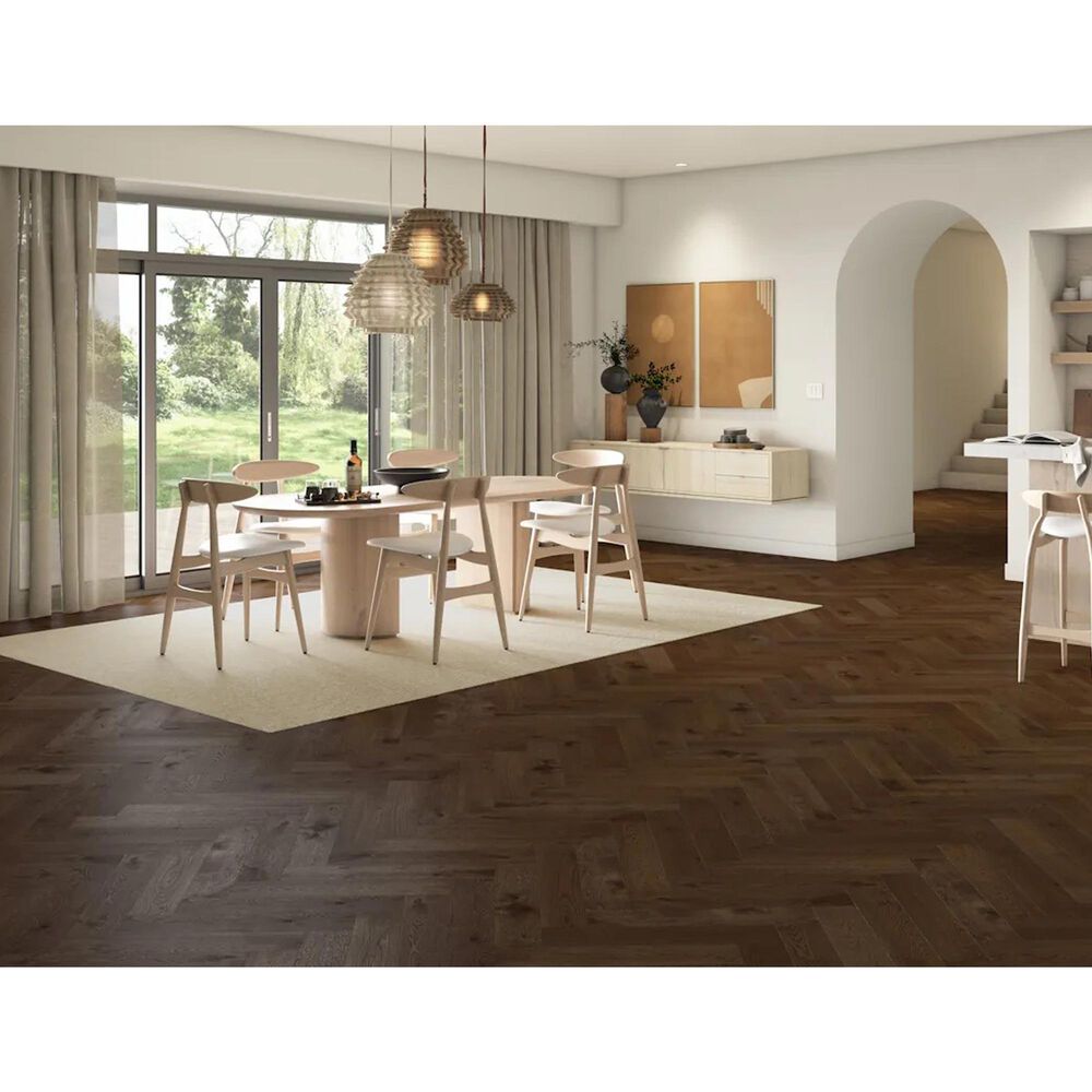 Adleta Duet Herringbone Scarlett's Fire 5" x 24" Oak Engineered Hardwood, , large