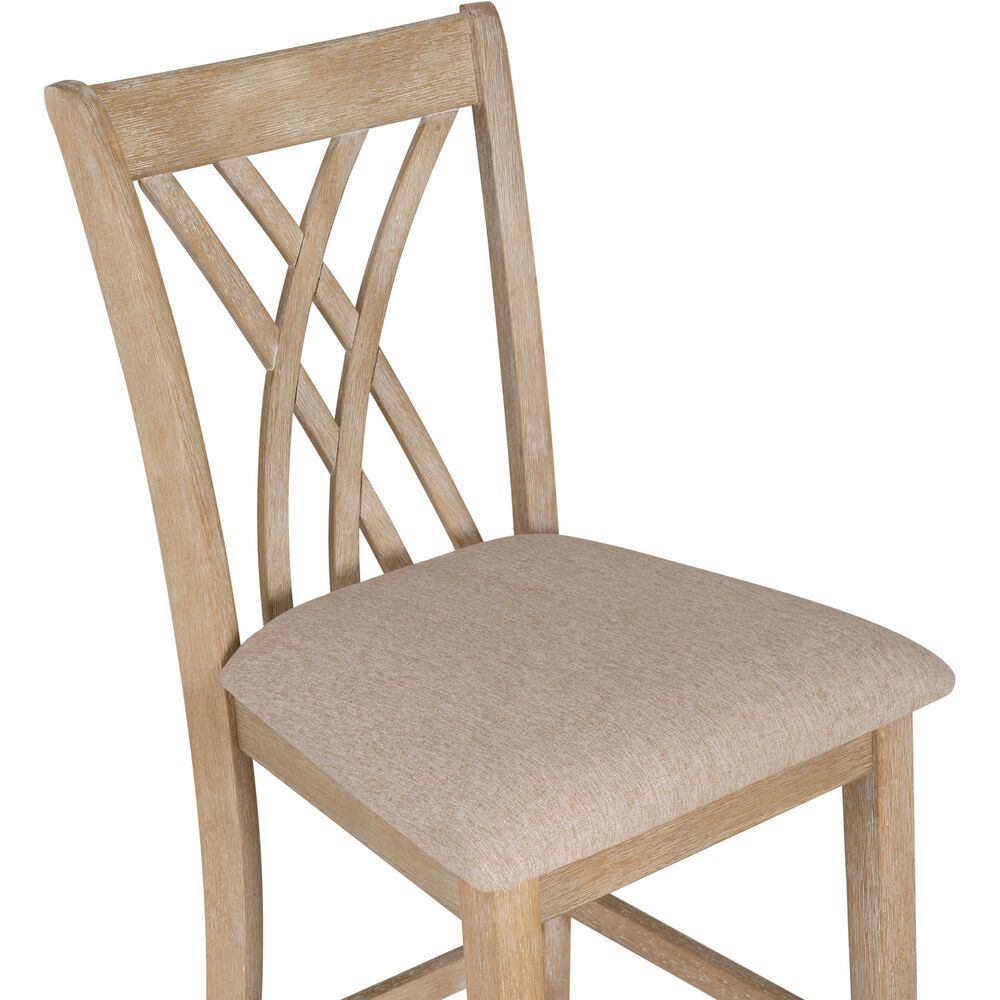 Linon Home Decor Maggie Counter Stool in Natural (Set of 2), , large