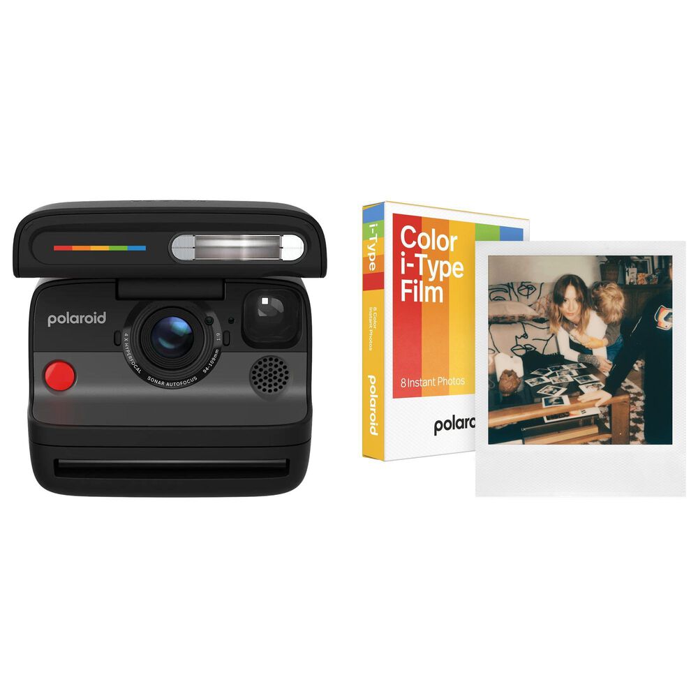 Polaroid Flip Instant Camera with Color Film Bundle (8 Photos) in Black, , large