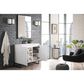 James Martin Vanities Alicante 39.5" Single Bathroom Vanity in Glossy White and Matte Black with 5 cm White Glossy Resin Top and Rectangular Sink, , large
