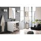 James Martin Vanities Alicante 39.5" Single Bathroom Vanity in Glossy White and Matte Black with 5 cm White Glossy Resin Top and Rectangular Sink, , large