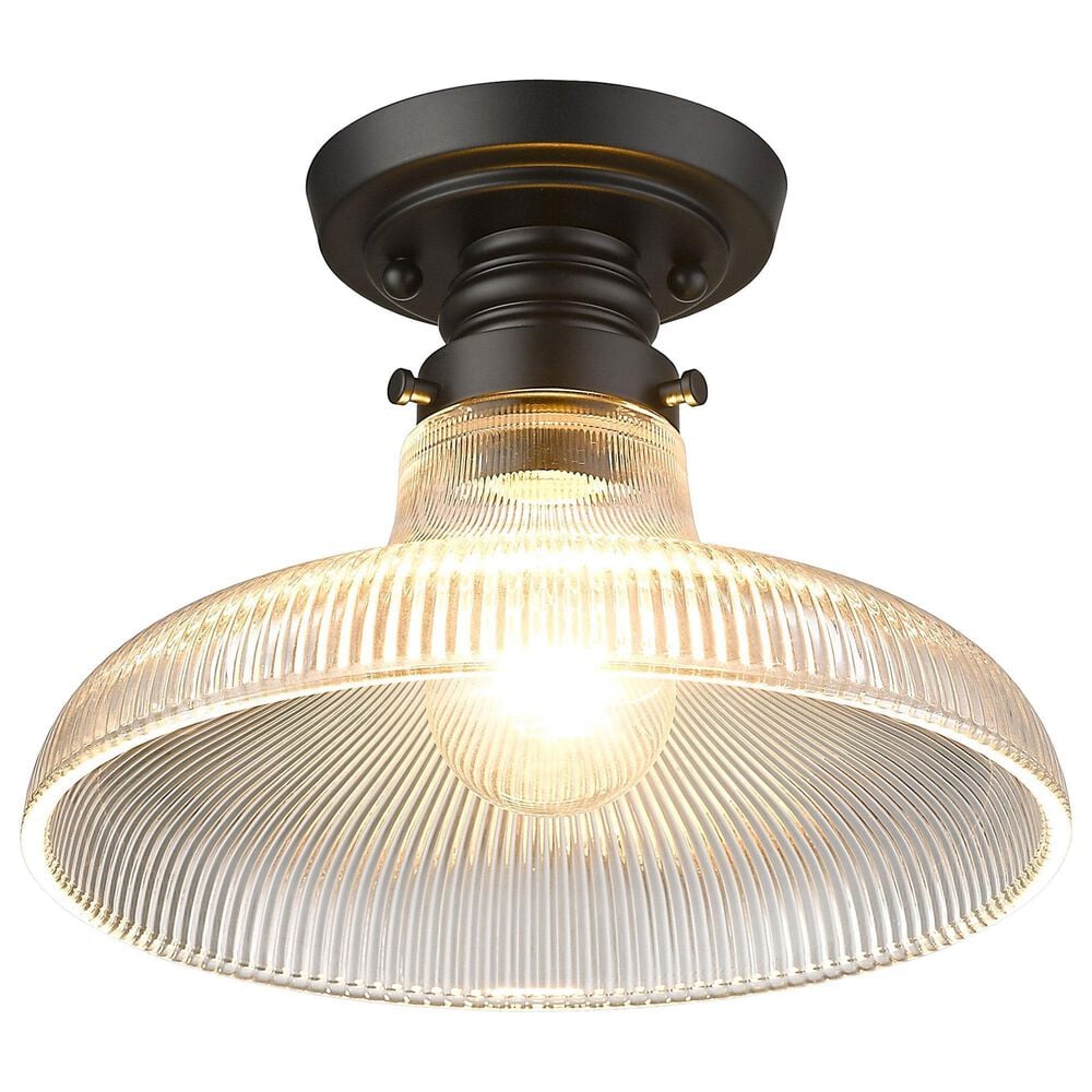 Golden Lighting Clary Flush Mount in Matte Black, , large