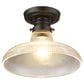 Golden Lighting Clary Flush Mount in Matte Black, , large