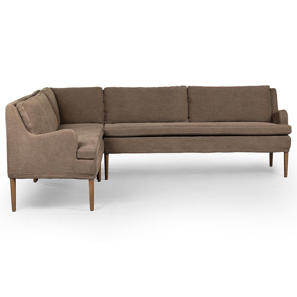 Four Hands Aurelia Dining Banquette L-Shape in Amber Oak, , large