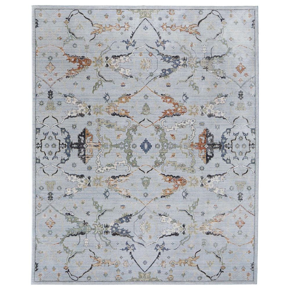 Feizy Melrose 5" x 7"6" Blue and Multicolor Area Rug, , large