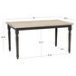 Linon Home Decor Willow Dining Table in Smokey White and Dark Grey - Table Only, , large