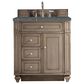 James Martin Vanities Bristol 30" Single Bathroom Vanity in Whitewashed Walnut with 3 cm Parisien Bleu Quartz Top and Rectangular Sink, , large