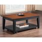 Crystal City Joplin Lift Top Cocktail Table with Casters in Walnut and Ebony, , large