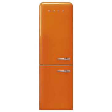 SMEG 11.69 Cu. Ft. Retro Freestanding Bottom Mount Refrigerator with Left Hinge in Orange, , large