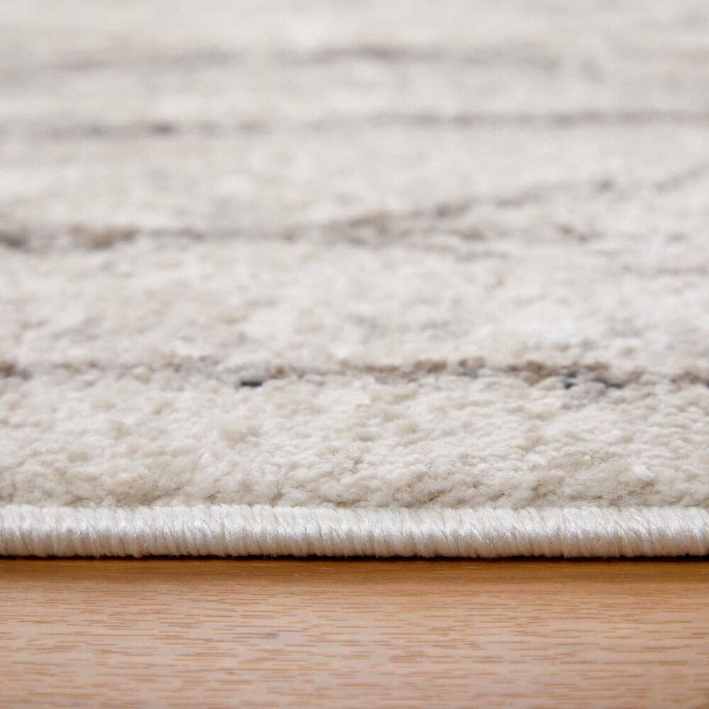 Feizy Vancouver 39NTF 2&#39;10&quot; x 7&#39;10&quot; Beige and Brown Runner, , large
