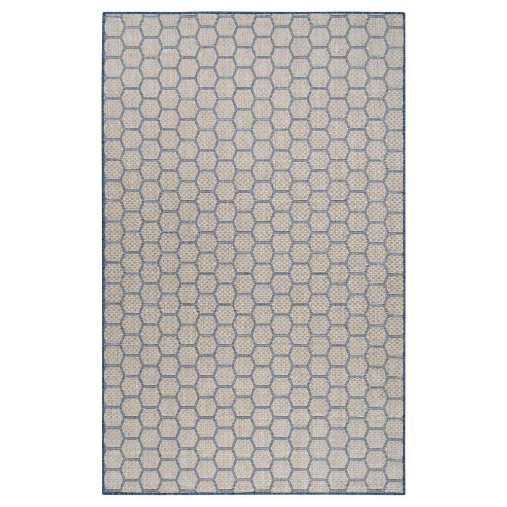 Nourison Twist Reversible 5&#39; x 7&#39; Blue Indoor/Outdoor Area Rug, , large