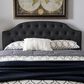 Baxton Studio Windsor Queen Upholstered Headboard in Dark Gray, , large