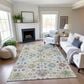 Dalyn Rug Company Silk Road Ivory, Aloe, Blue, Gold, Copper and Taupe 6"6" x 9"6" Area Rug, , large
