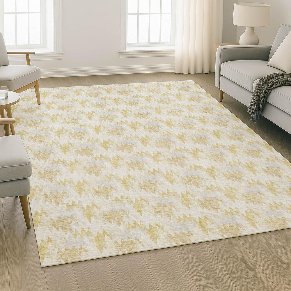 Dalyn Rug Company Soft Essentials Chevron Wheat 9' x 12' Area Rug, , large