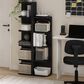 HOMLUX 4-Tier Corner Open Shelf Bookcase in Blackwood, , large