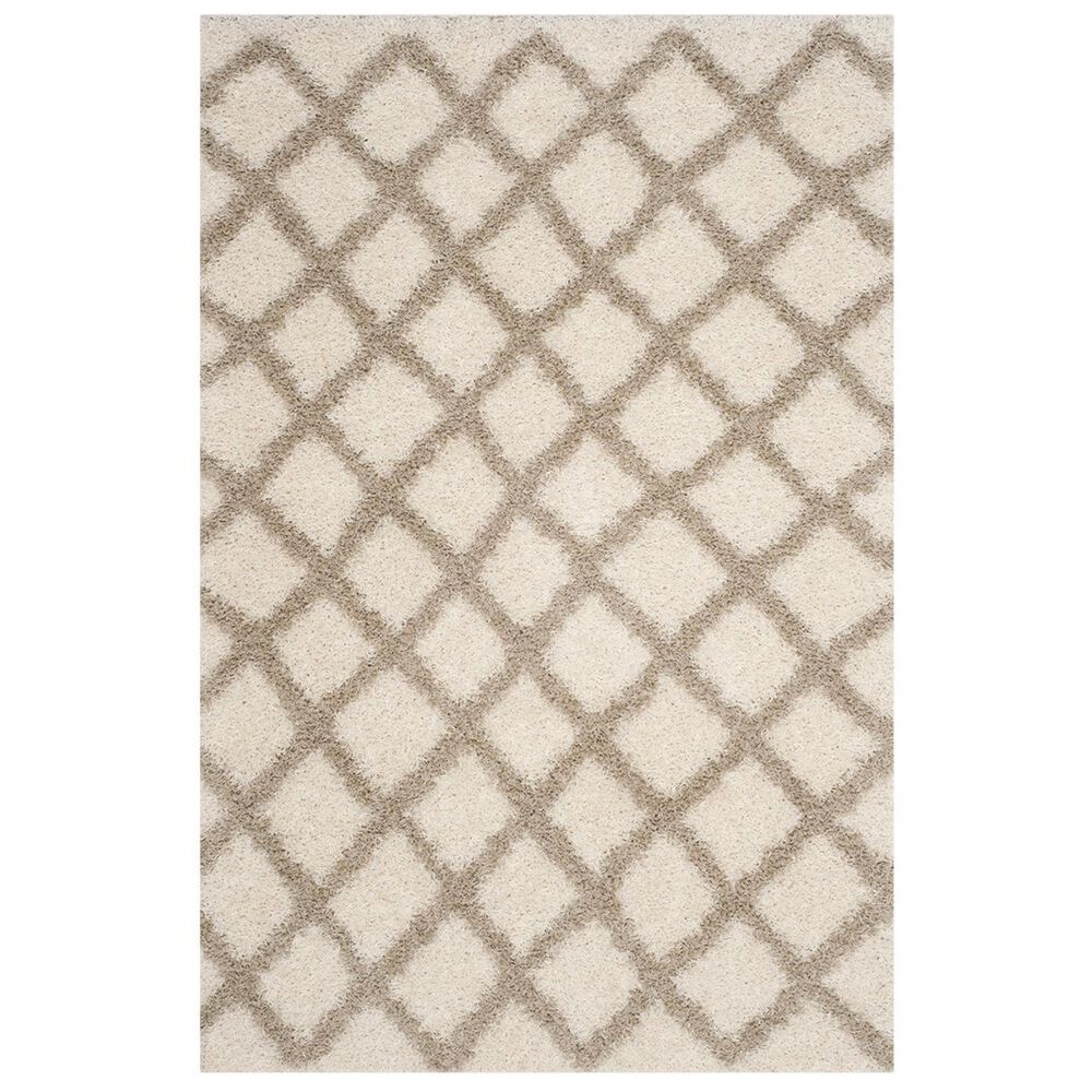 Safavieh Dallas Shag SGD258B-5 5&#39;1&quot; x 7&#39;6&quot; Ivory/Beige Area Rug, , large