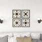 Maple and Jade 16" x 16" Rustic Wall Decor in Gold and Black (Set of 4), , large
