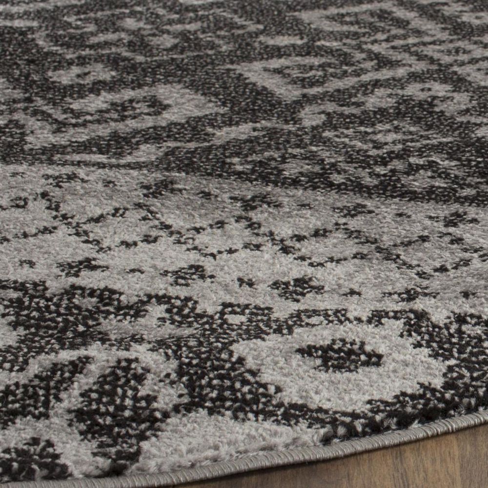 Safavieh Adirondack ADR107A-6R 6&#39; x 6&#39;  Silver/Black Round Rug, , large