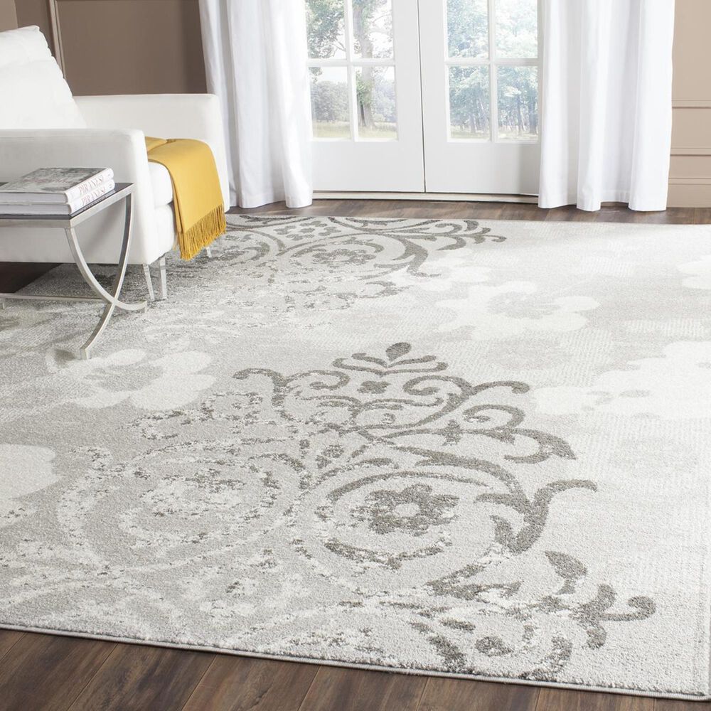 Safavieh Adirondack ADR114B-9 9&#39; x 12&#39; Silver/Ivory Area Rug, , large