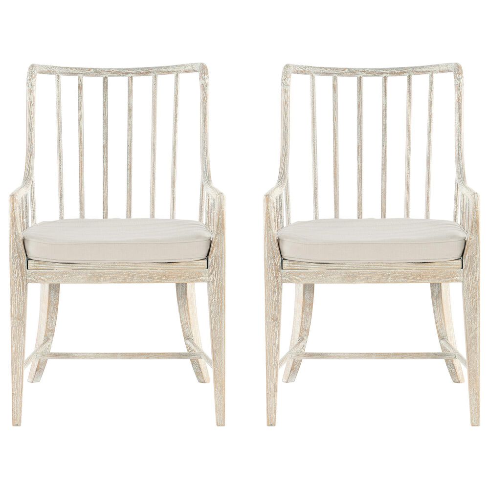 Hooker Furniture Serenity Bimini Arm Chair in Whitewashed Oak &#40;Set of 2&#41;, , large